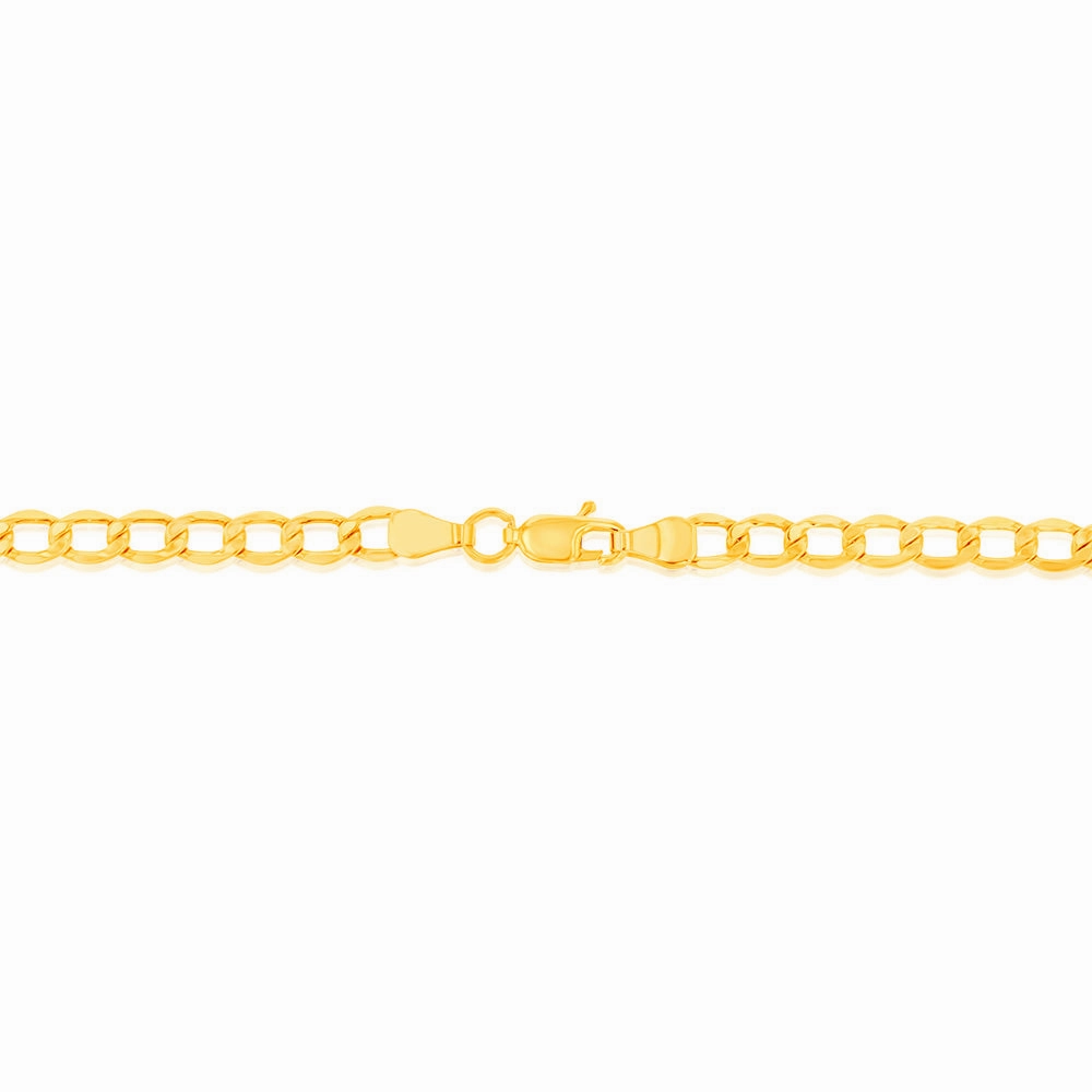 9ct Silverfilled Curb Bev 50cm 100 Gauge Chain