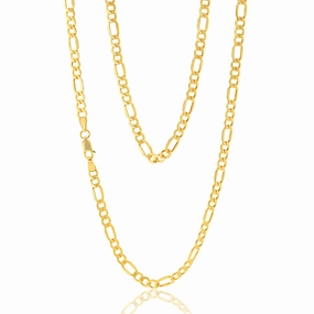 9ct Silverfilled Figaro 100gauge 55cm Chain