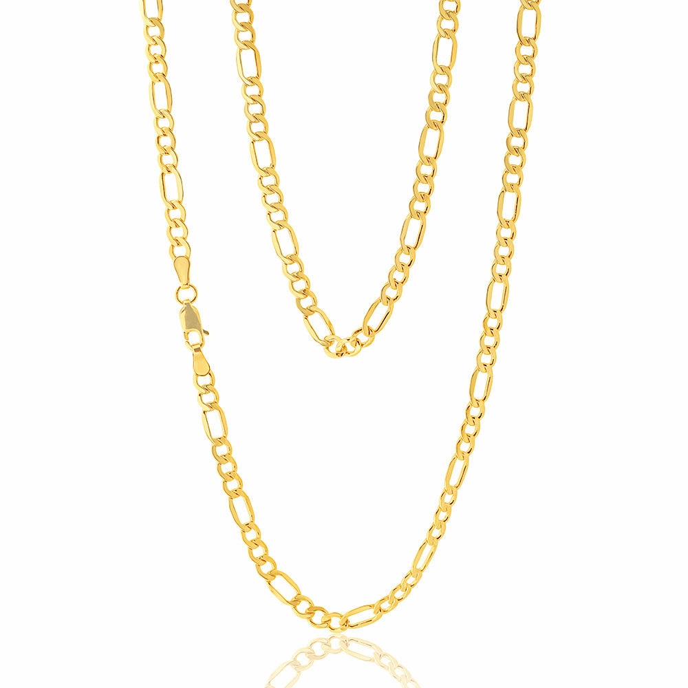 9ct Silverfilled Figaro 100gauge 55cm Chain