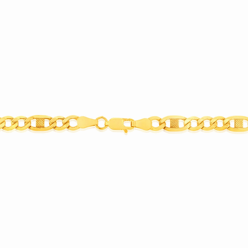 9ct  Silverfilled Figaro 120Gauge Chain 55cm