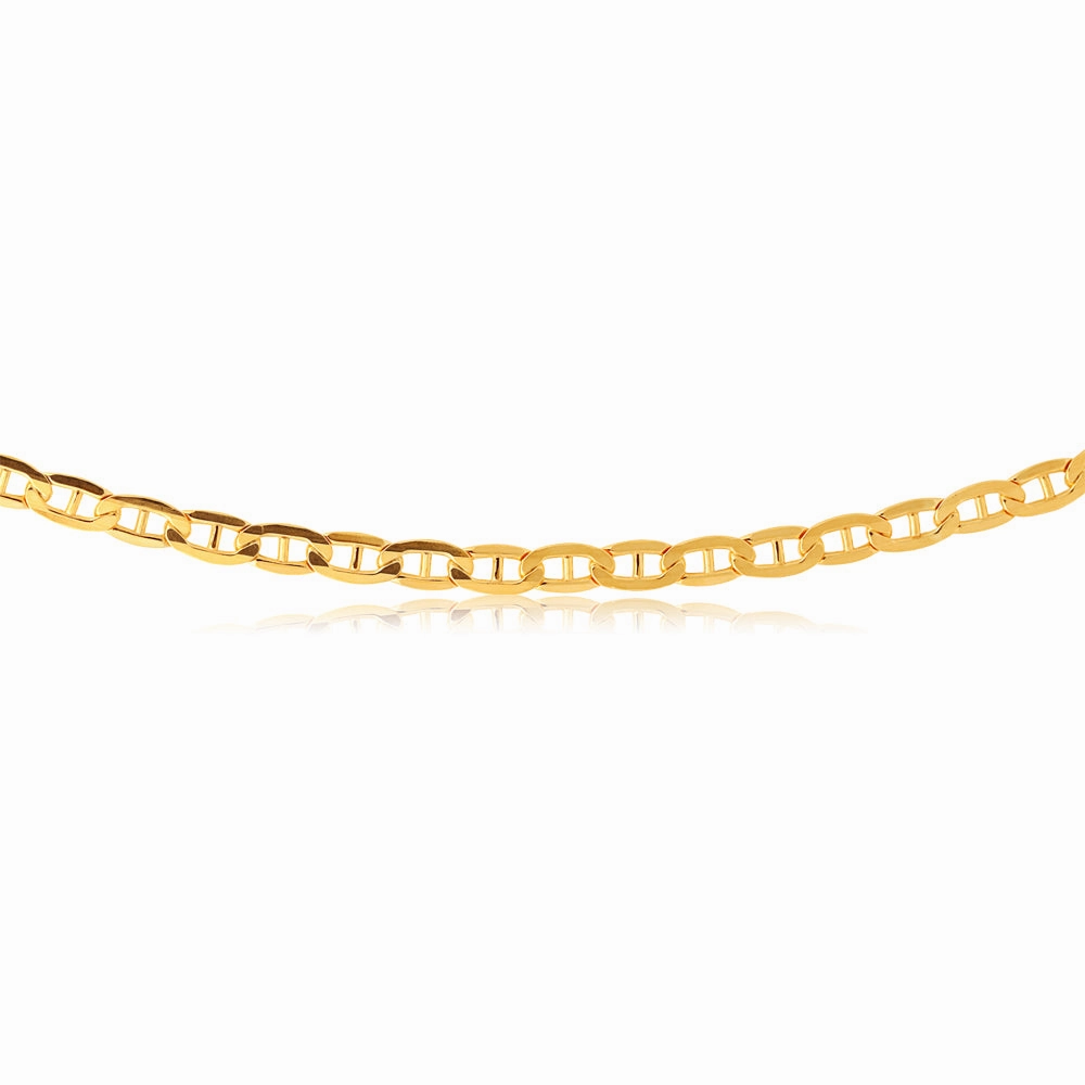 9ct Silverfilled Flat Anchor 100Gauge 55cm Chain