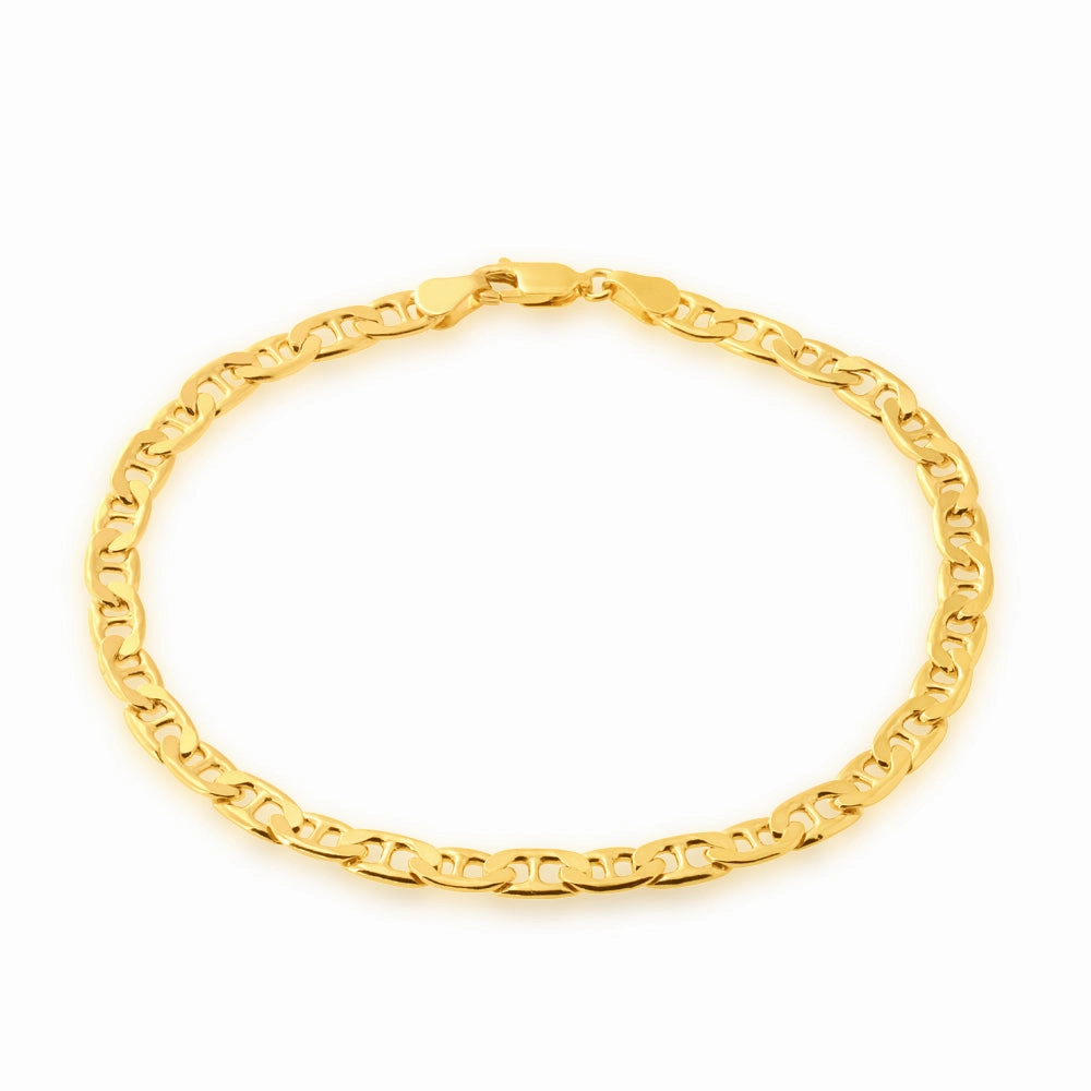 9ct Silverfilled Yellow Gold 120 Gauge 21 cms Bracelet