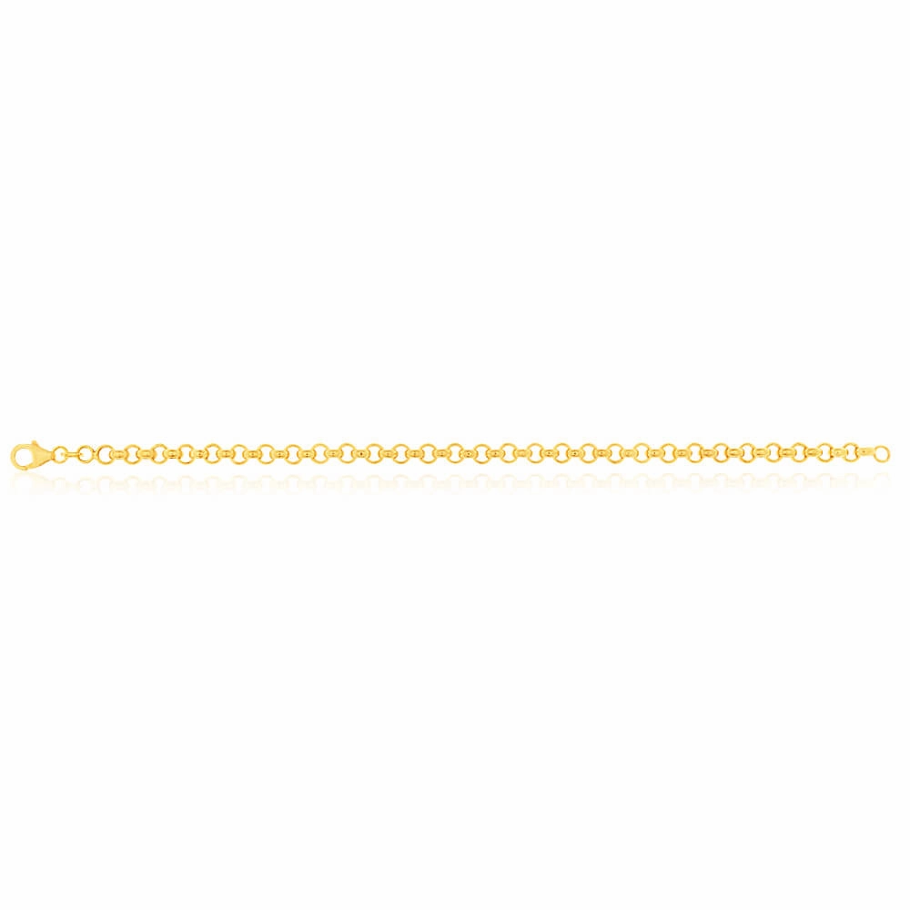 9ct Superb Yellow Gold Silver Filled Belcher Bracelet