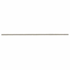 9ct White Gold 16" Filed Curb Link Necklace