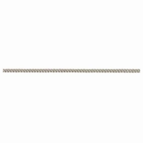 9ct White Gold 16" Filed Curb Link Necklace