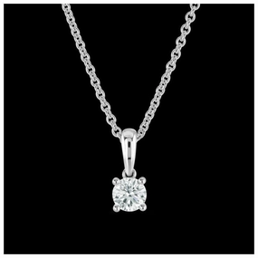 9ct White Gold 1dia-Pend-N.Chn