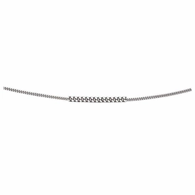 9ct White Gold 46cm Curb Link Chain
