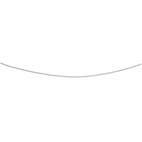 9ct White Gold 46cm Fine Curb Chain