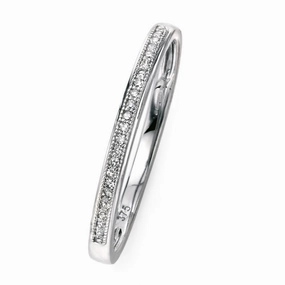 9ct White Gold Diamond Pave Eternity Ring GR512