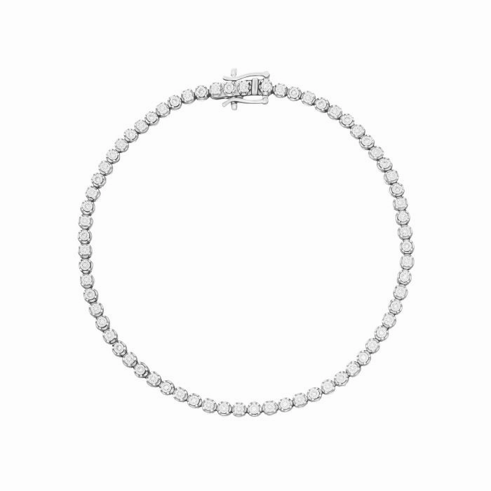 9ct white gold Diamond tennis bracelet