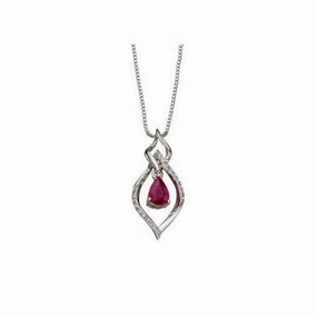 9ct White Gold Ru/Dia-Opn Marq N.Ch