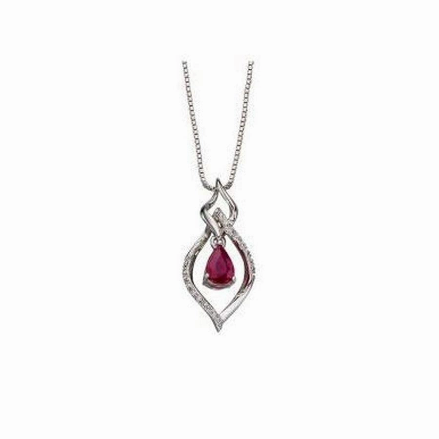 9ct White Gold Ru/Dia-Opn Marq N.Ch