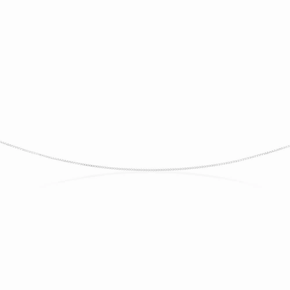9ct White Solid Gold 15 Gauge 46cm Chain