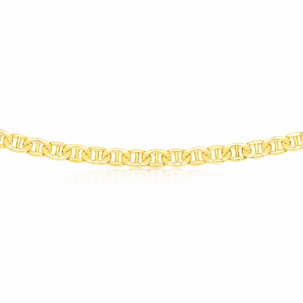 9ct Yelllow Gold Silver Filled Anchor 170 Gauge 55cm Chain