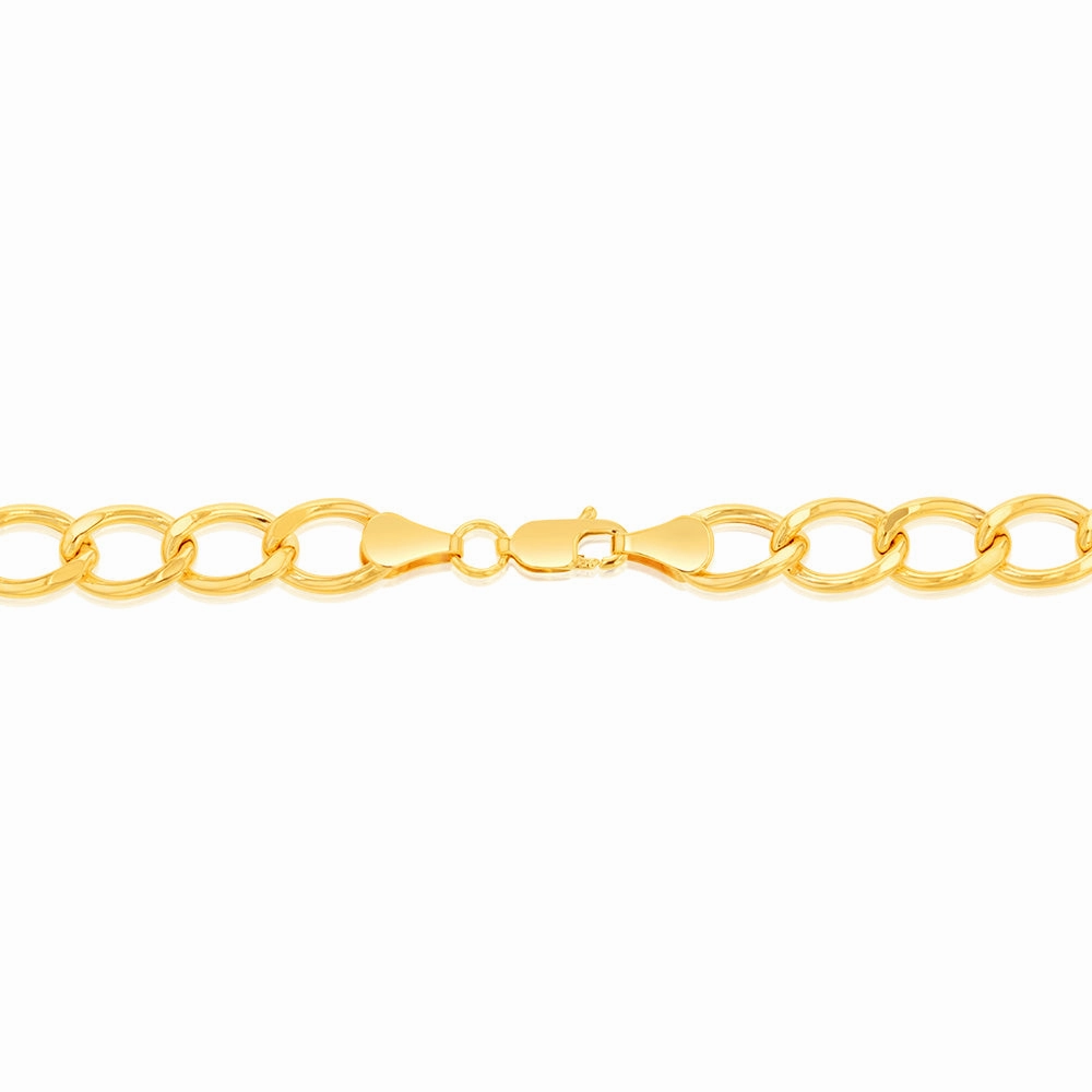 9ct Yellow Gold 150 Gauge Open Curb 50cm Chain