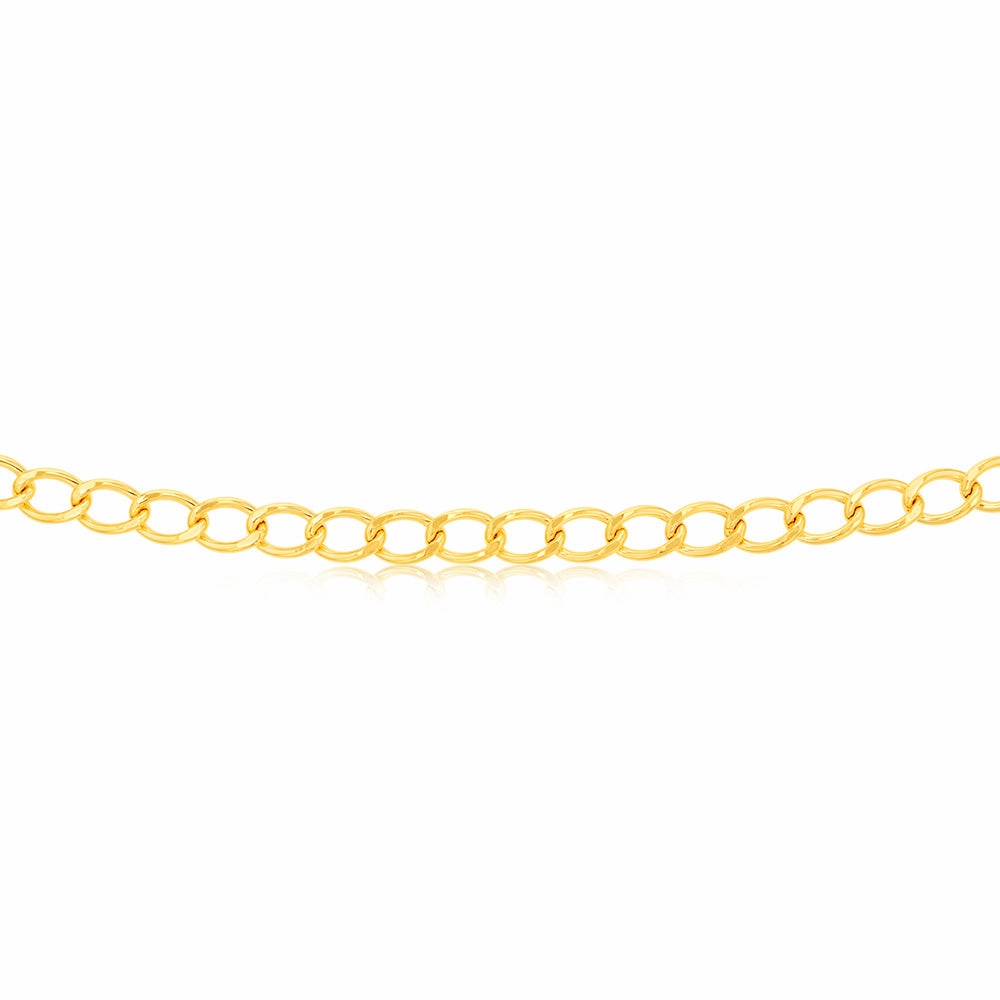 9ct Yellow Gold 150 Gauge Open Curb 50cm Chain