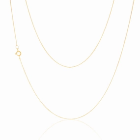 9ct Yellow Gold 18 Gauge Fine Curb 41cm Chain