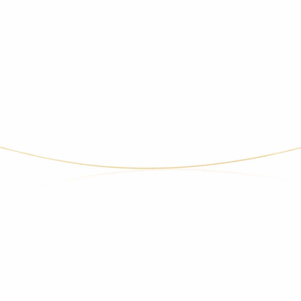 9ct Yellow Gold 18 Gauge Fine Curb 46cm Chain