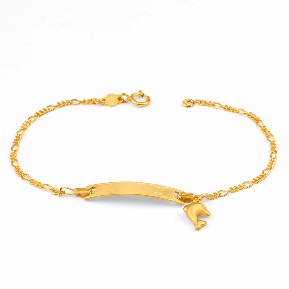 9ct Yellow Gold 1:3 Figaro Link 15.5cm ID Bracelet