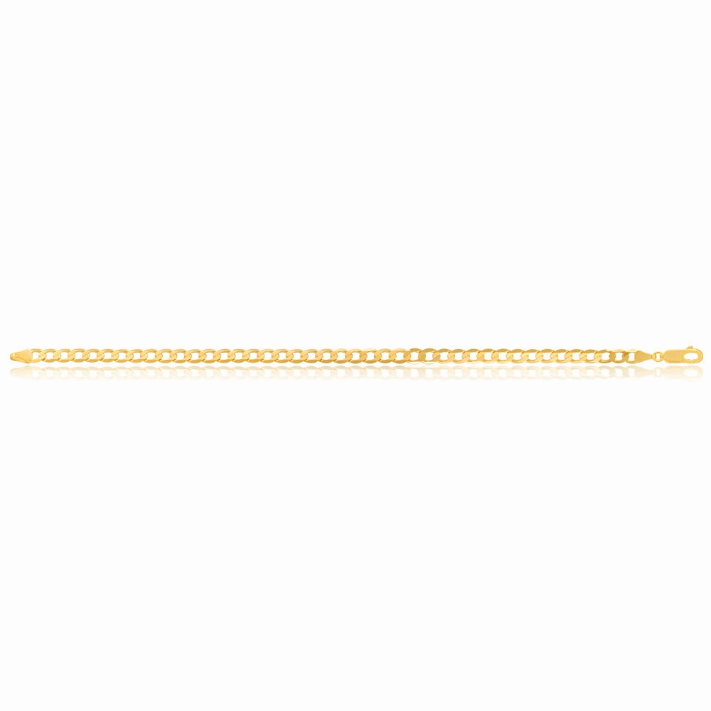 9ct Yellow Gold 21cm Curb Bracelet