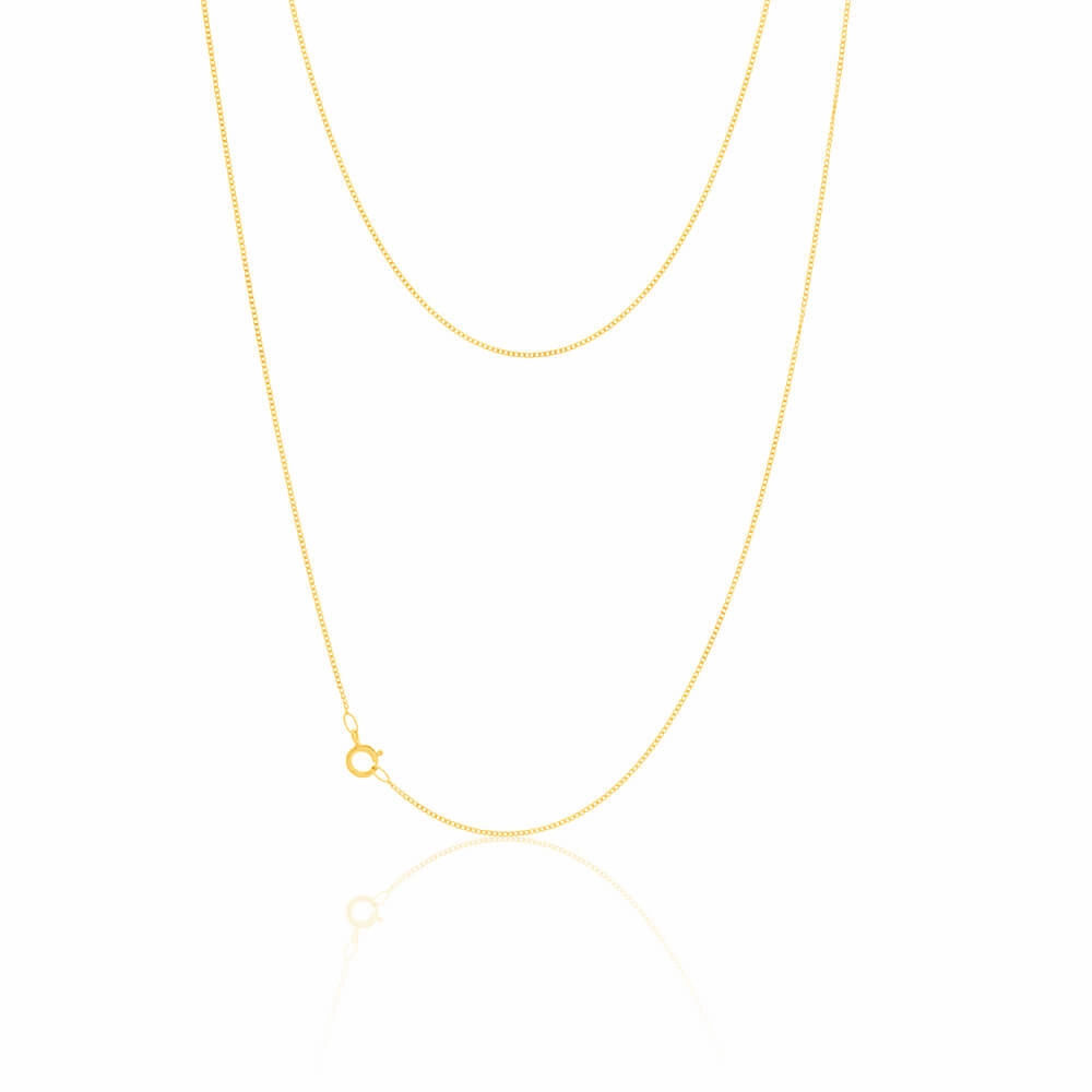 9ct Yellow Gold 22 Gauge Curb Chain