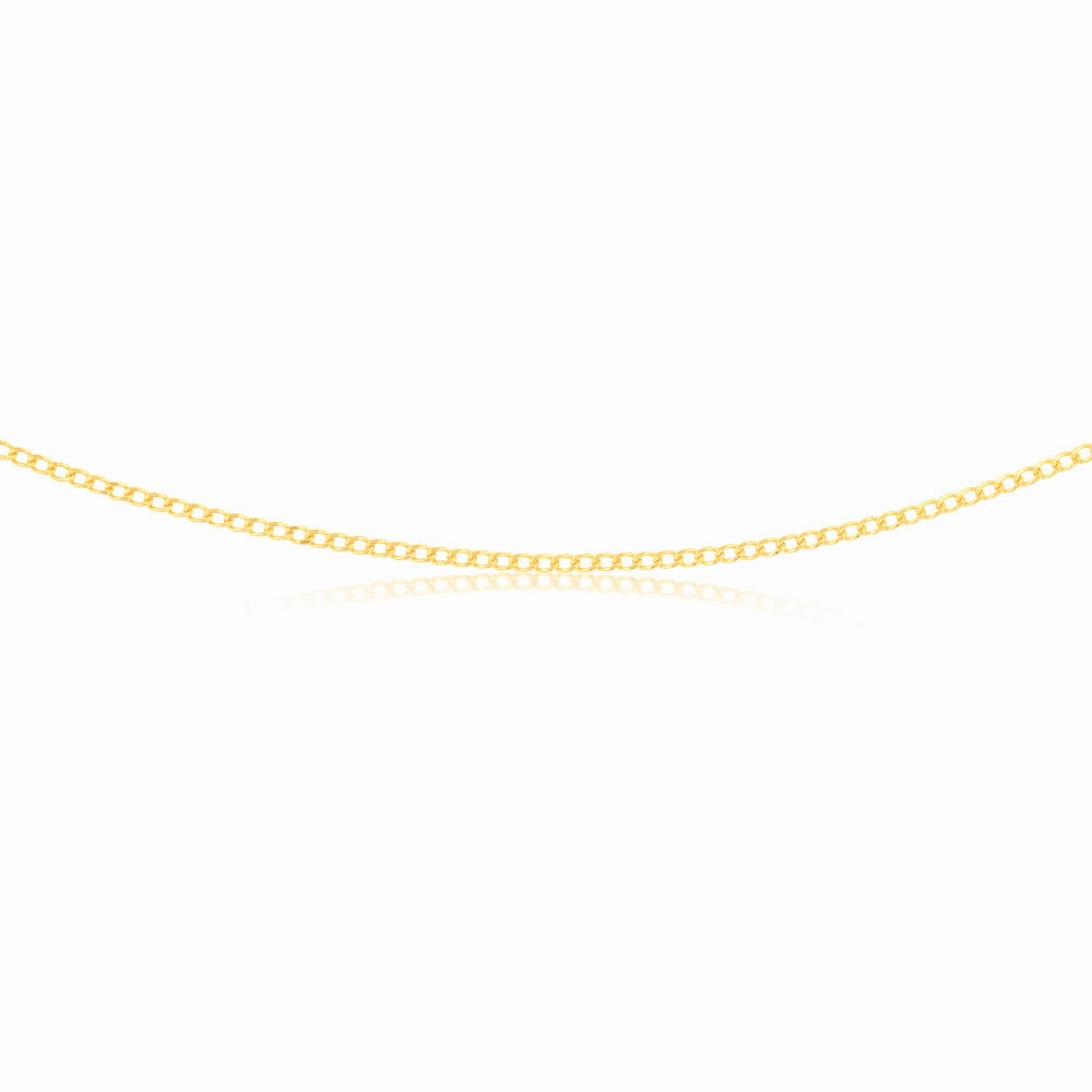 9ct Yellow Gold 40 gauge 40cm Curb Chain