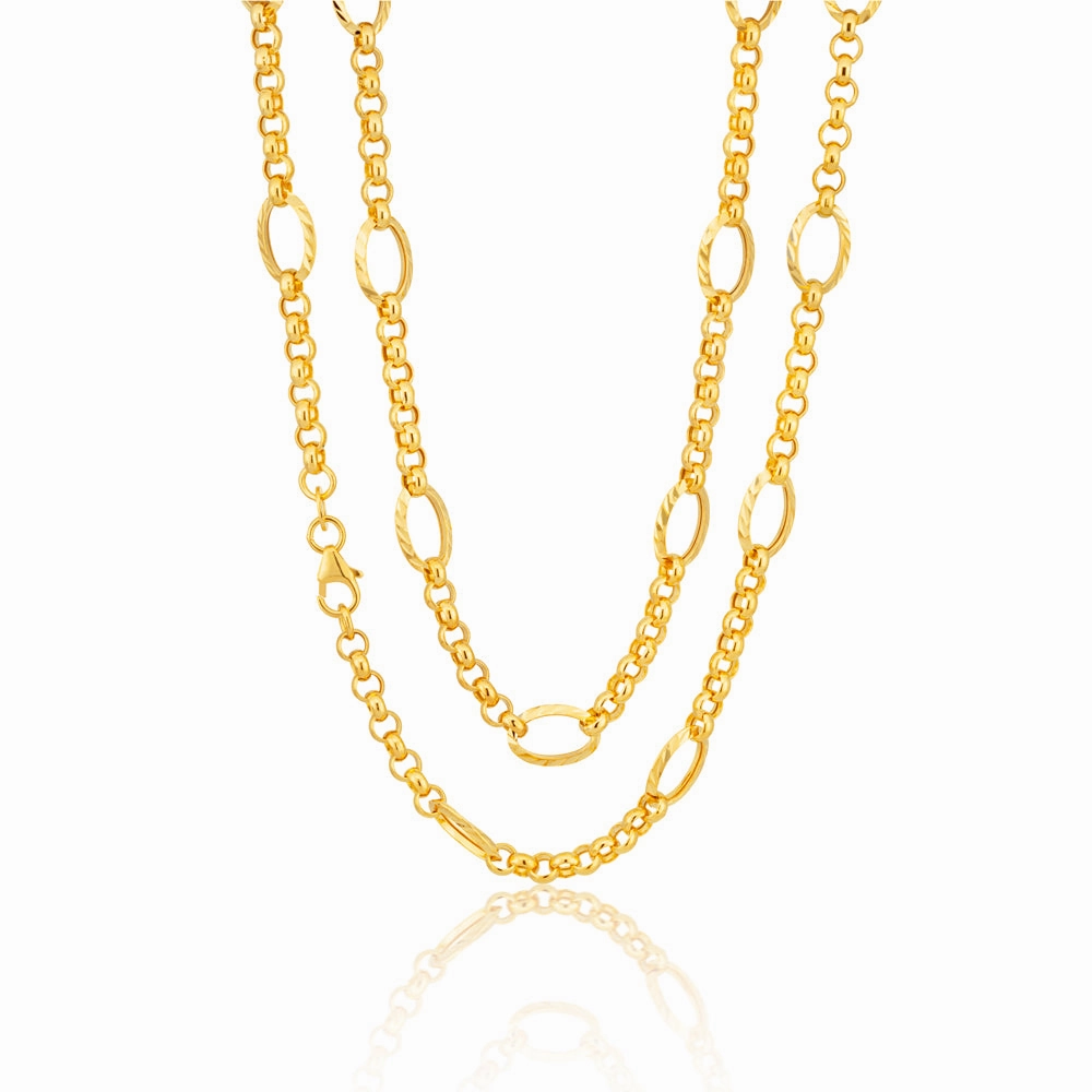 9ct Yellow Gold 45cm Belcher Chain