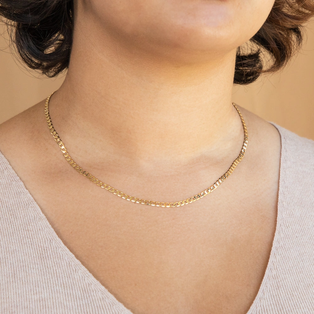 9ct Yellow Gold 45cm Curb Chain