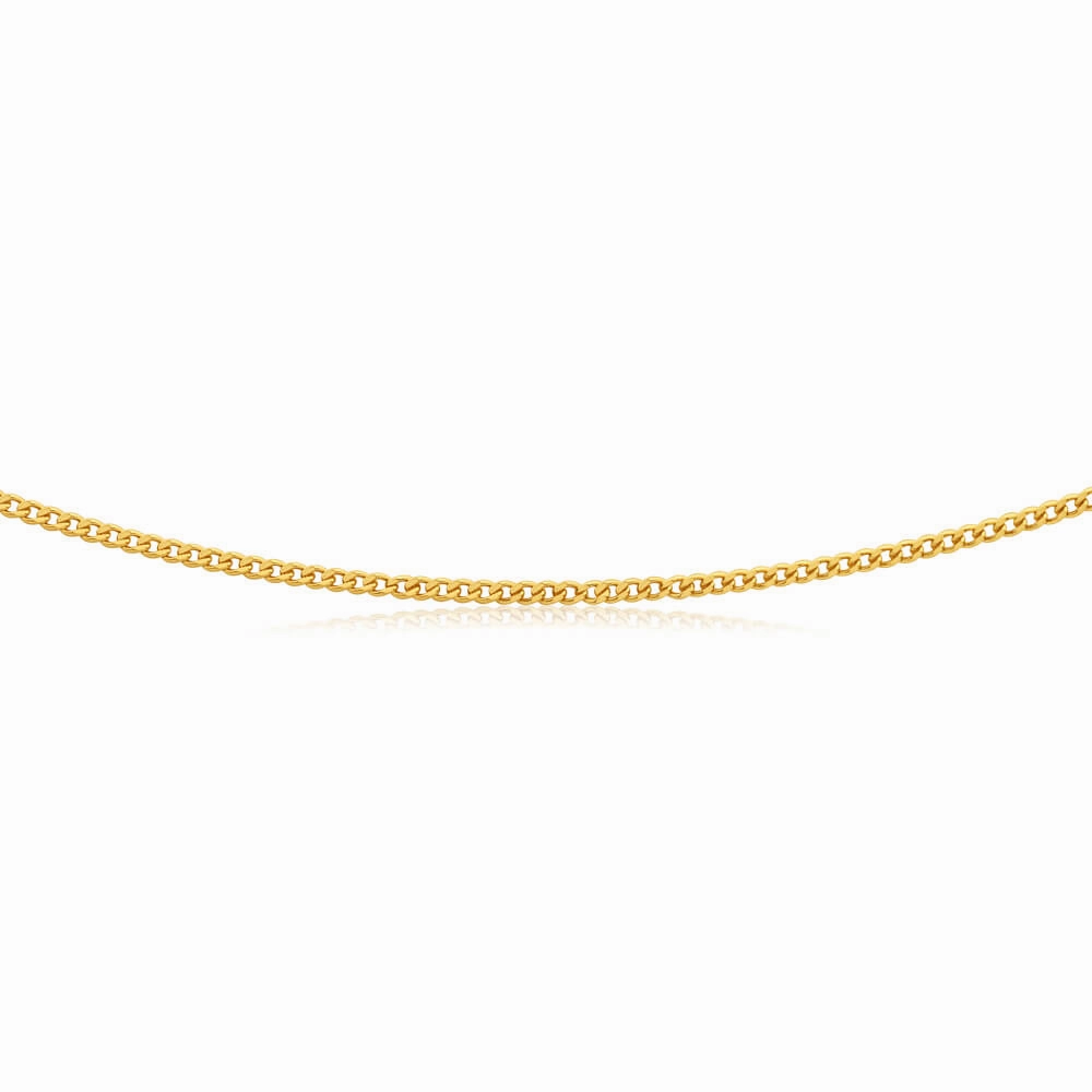 9ct Yellow Gold 60 Gauge Curb 45cm Chain