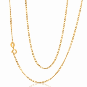 9ct Yellow Gold 60cm 40 Gauge Curb Chain