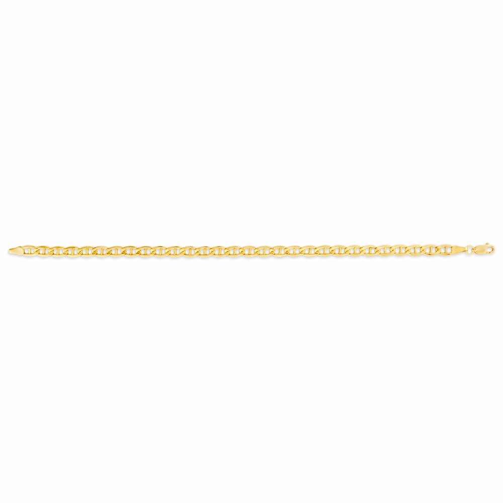 9ct Yellow Gold Alluring Silver Filled Anchor Bracelet