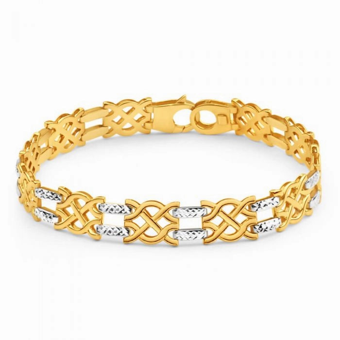 9ct Yellow Gold & White Gold Dazzling Fancy Bracelet