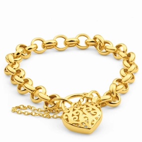9ct Yellow Gold Belcher Bracelet
