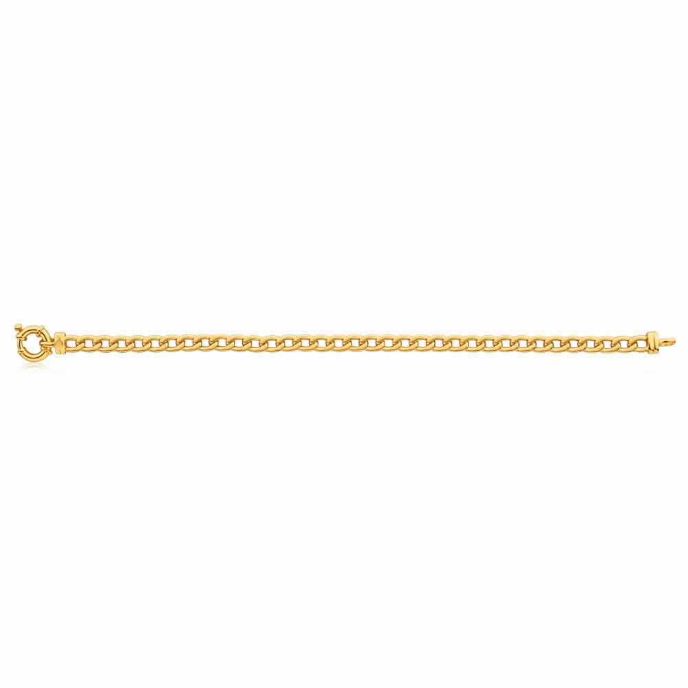 9ct Yellow Gold Copper Filled 19cm Curb Bracelet 150Gauge