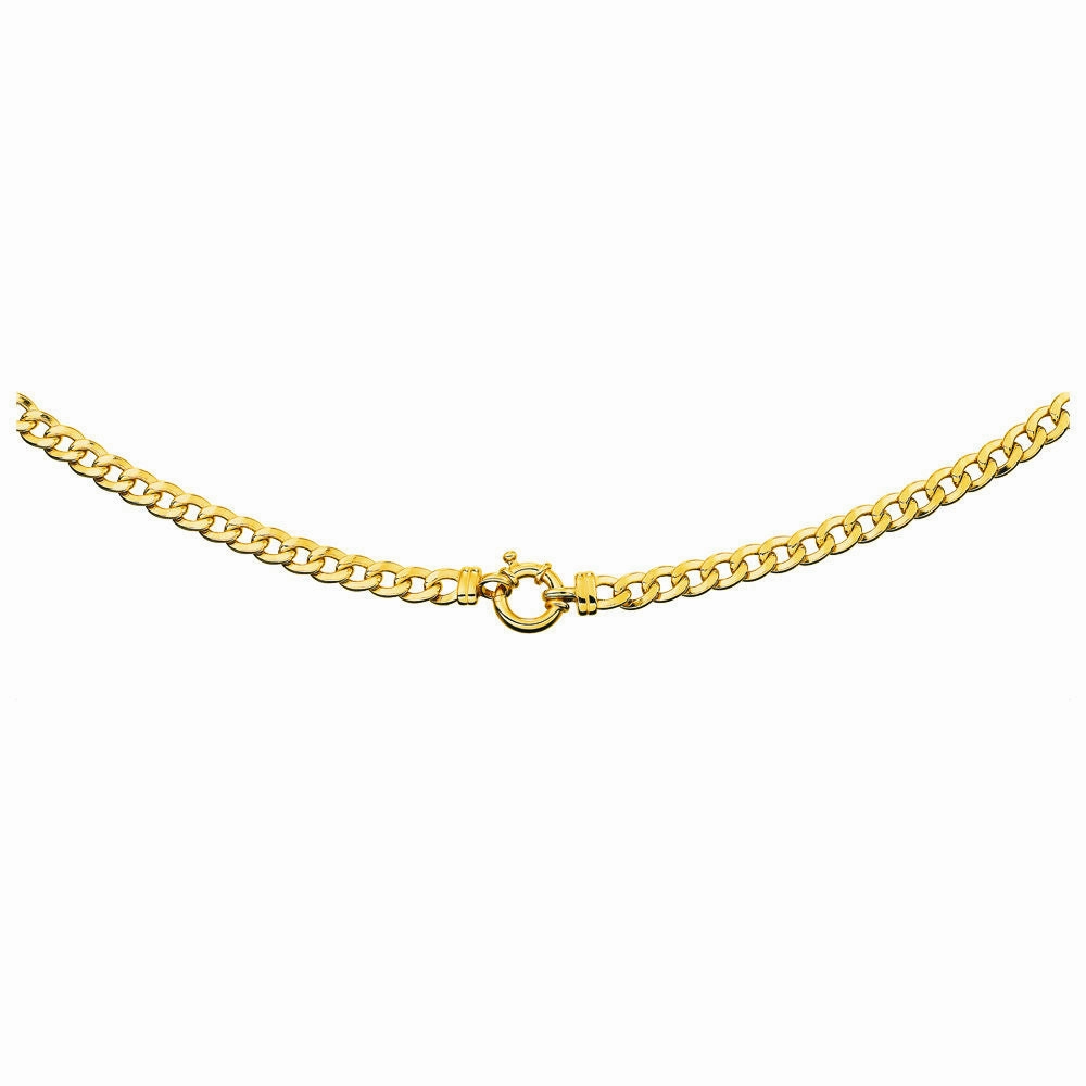 9ct Yellow Gold Copper Filled 45cm Curb Chain Boltring 150Gauge