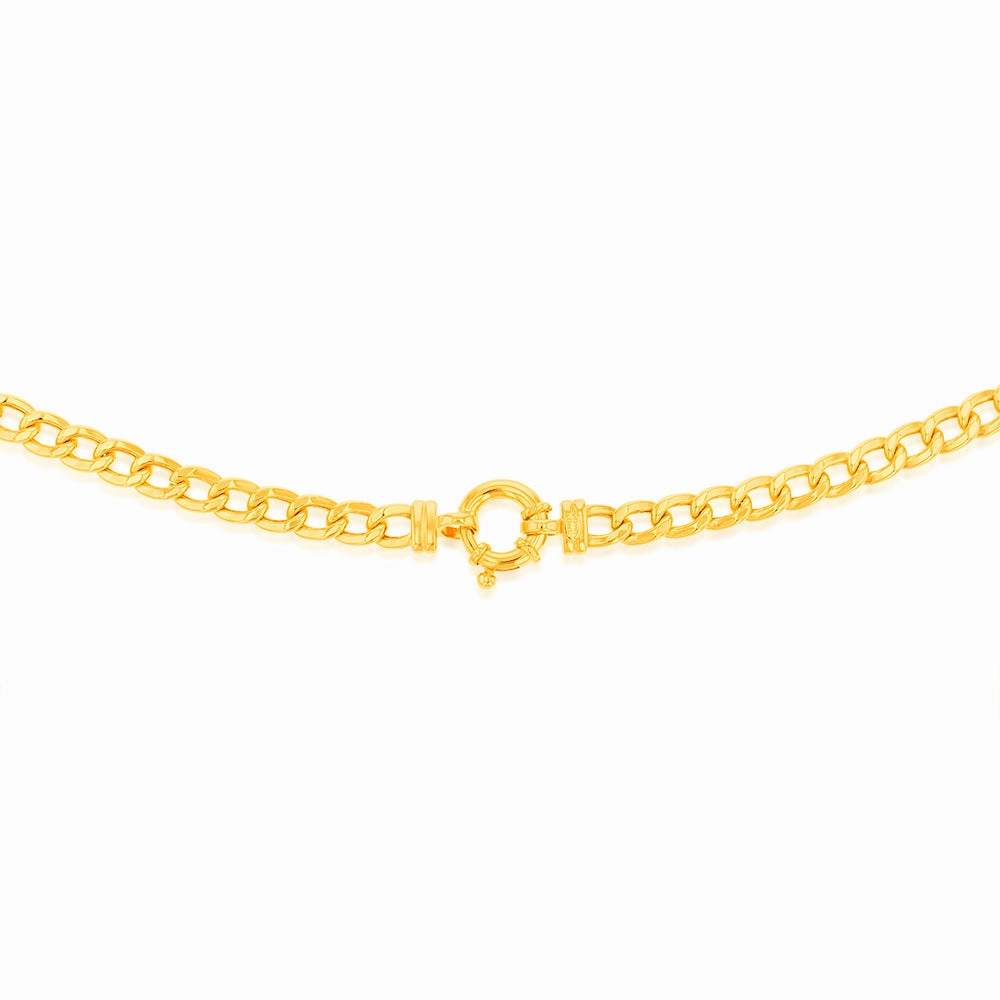 9ct Yellow Gold Copper Filled 45cm Curb Chain Boltring 150Gauge