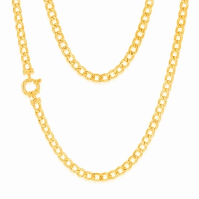 9ct Yellow Gold Copper Filled 45cm Curb Chain Boltring 150Gauge