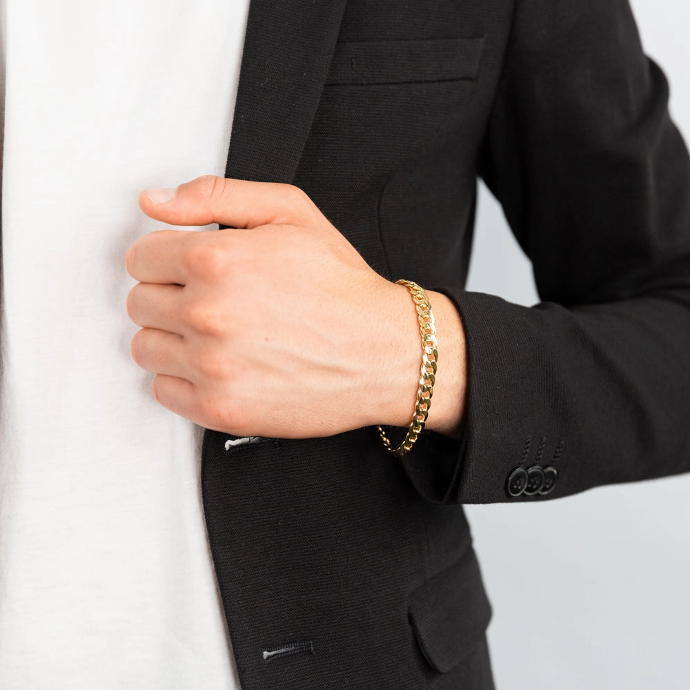 9ct Yellow Gold Copper Filled Curb Bracelet