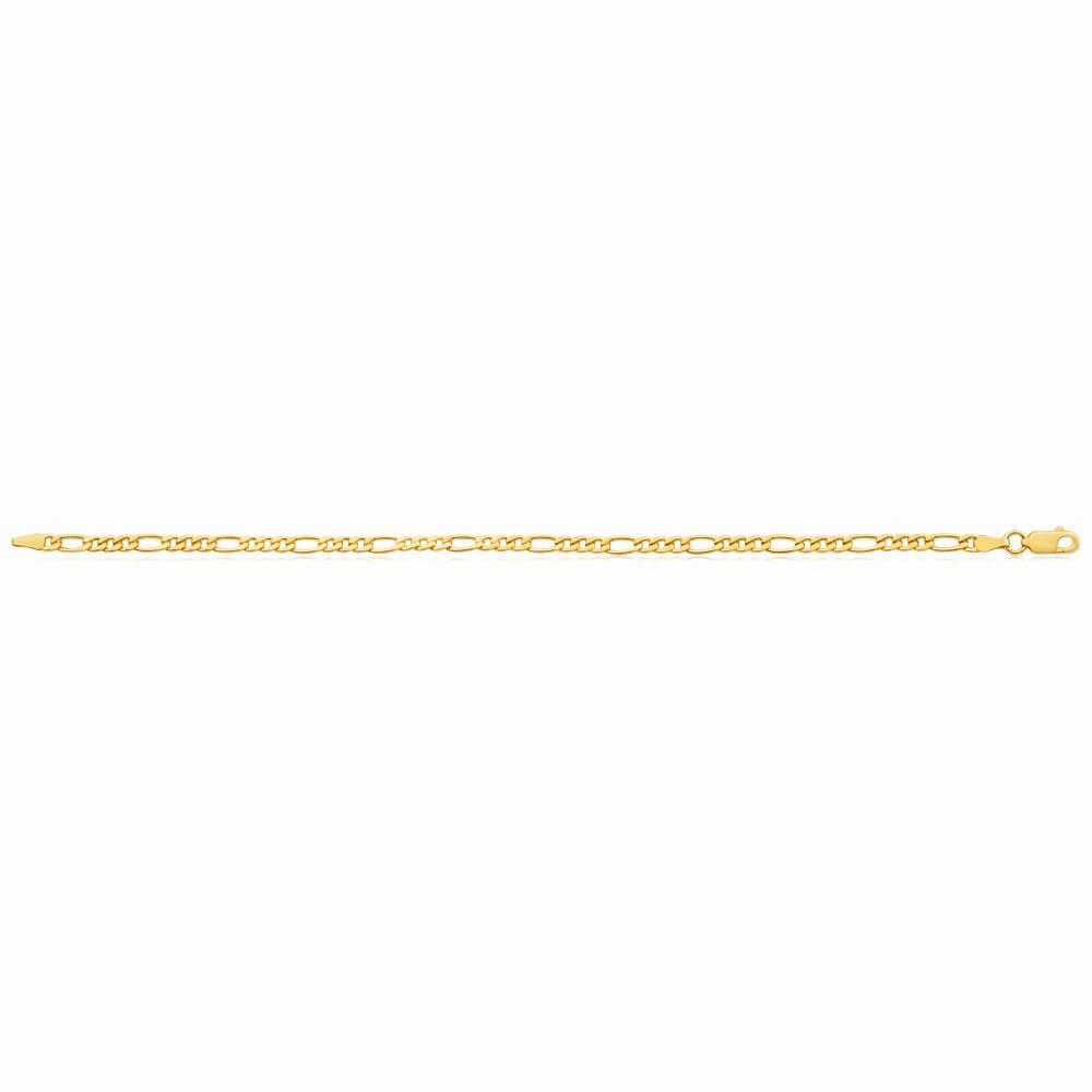 9ct Yellow Gold Copper Filled Figaro Bracelet