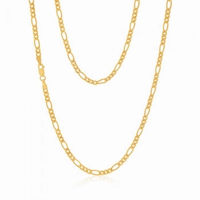 9ct Yellow Gold Copperfilled 50cm Figaro Chain