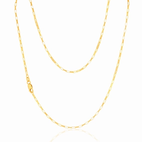 9ct Yellow Gold Fancy 26 Gauge 45cm Chain