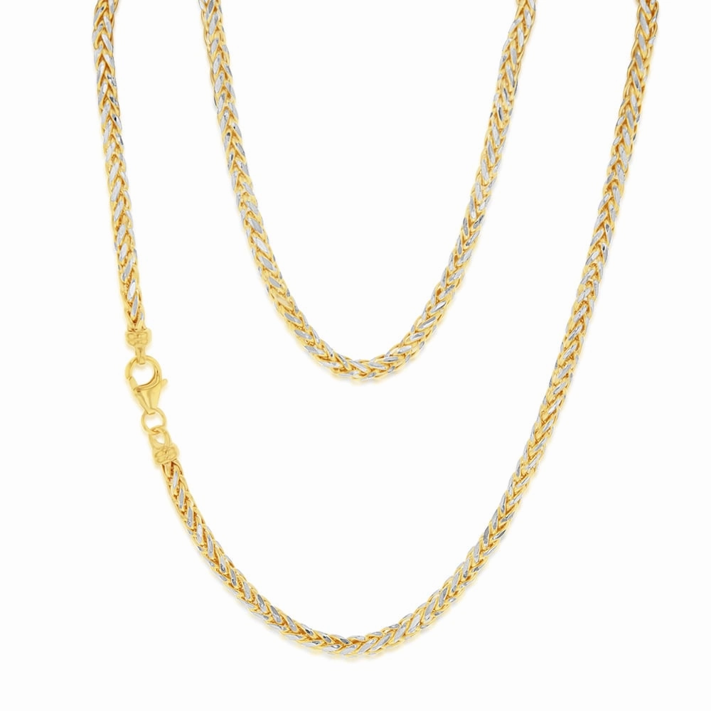 9ct Yellow Gold Fancy Two Tone 45cm Chain