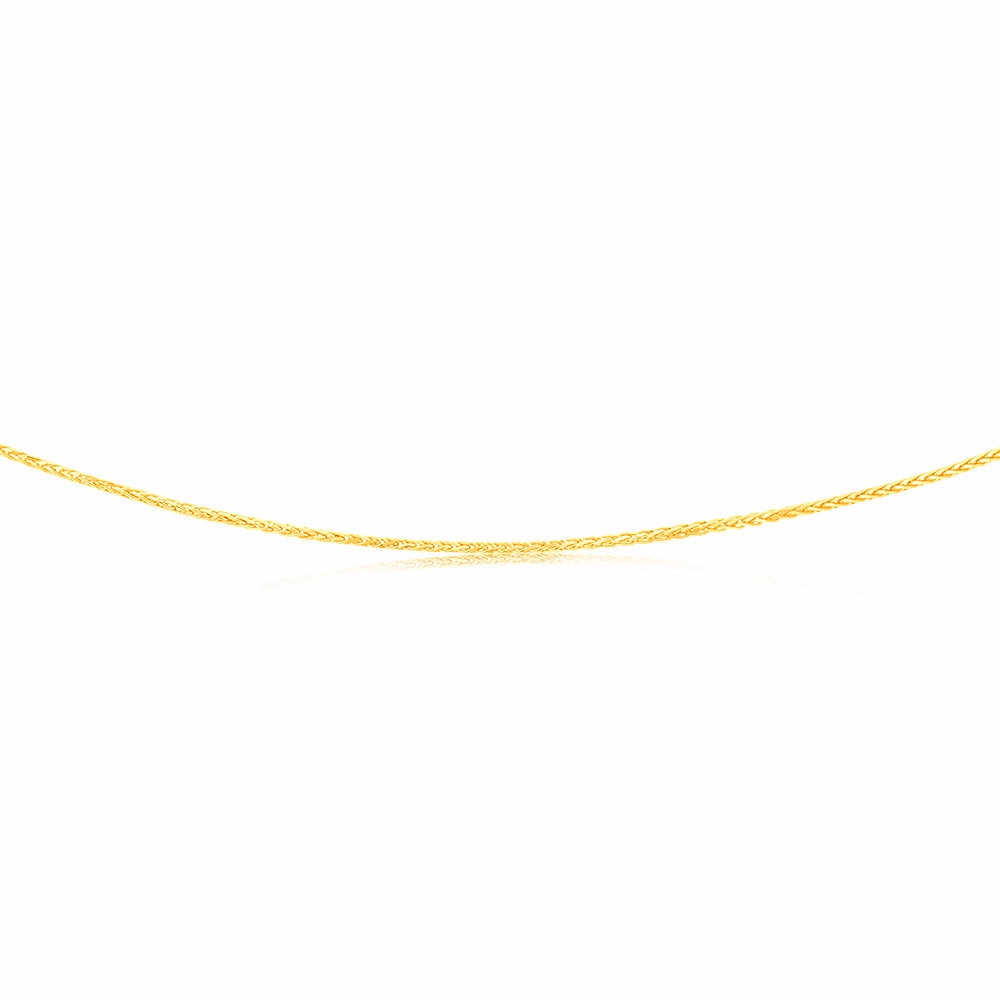 9ct Yellow Gold Fancy Wheat 45cm Chain