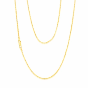 9ct Yellow Gold Fancy Wheat 45cm Chain