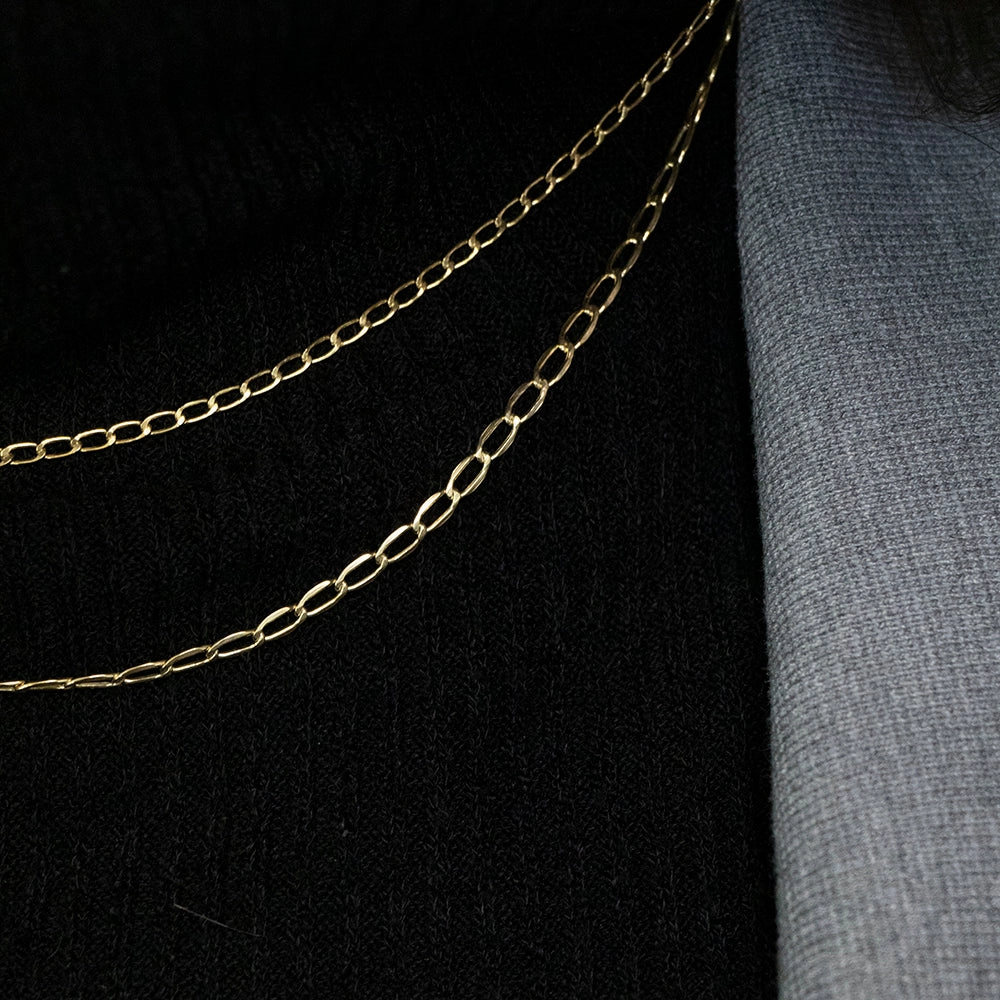 9ct Yellow Gold Filled 50cm Curb Chain