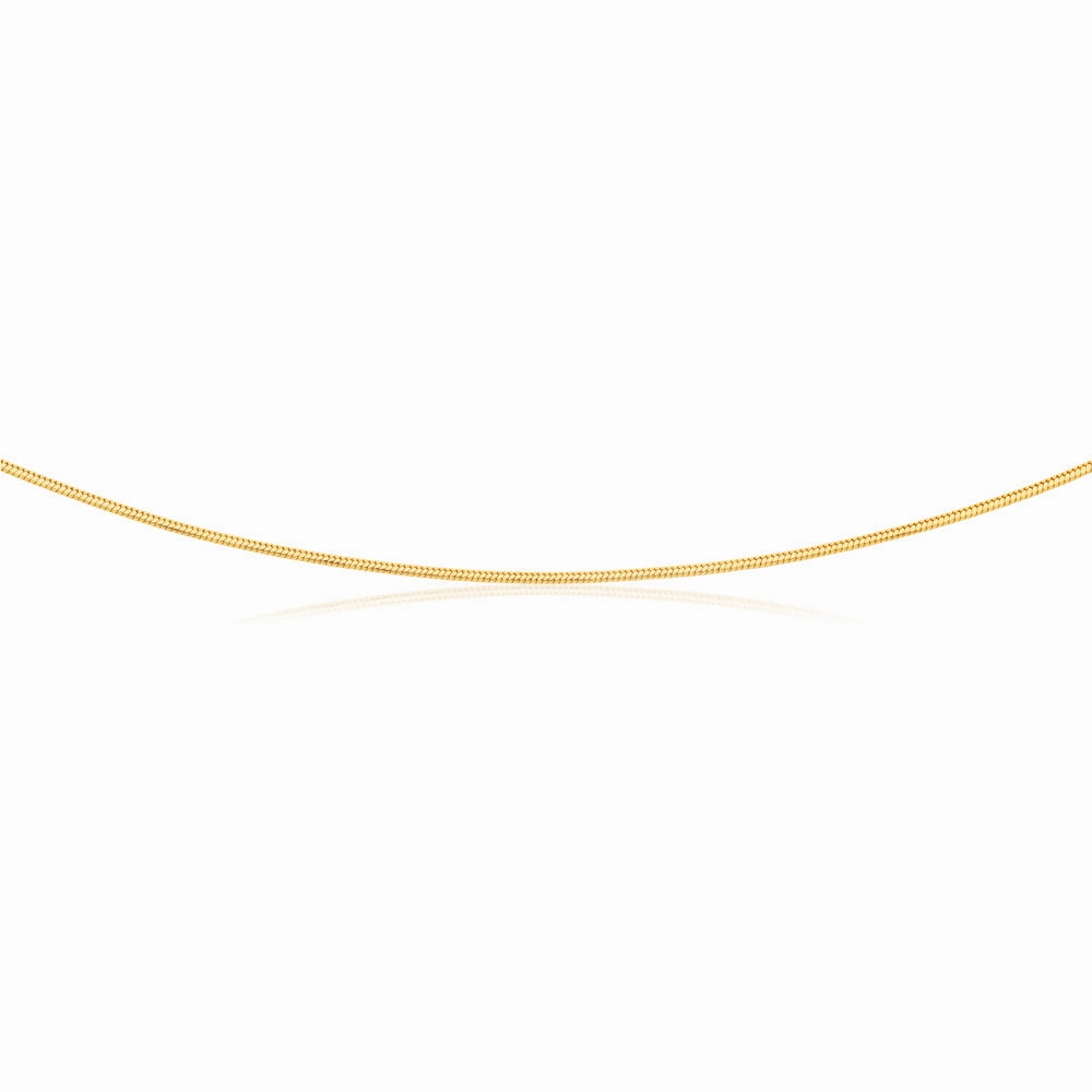9ct Yellow Gold Filled 55cm Square Snake Chain