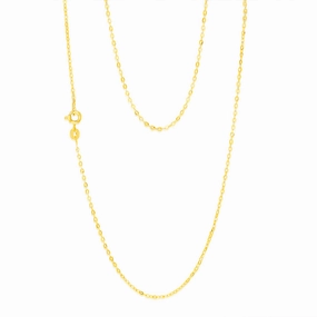 9ct Yellow Gold Fine Trace 35 Gauge 50cm Chain
