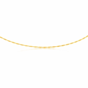 9ct Yellow Gold Omega 45cm Chain