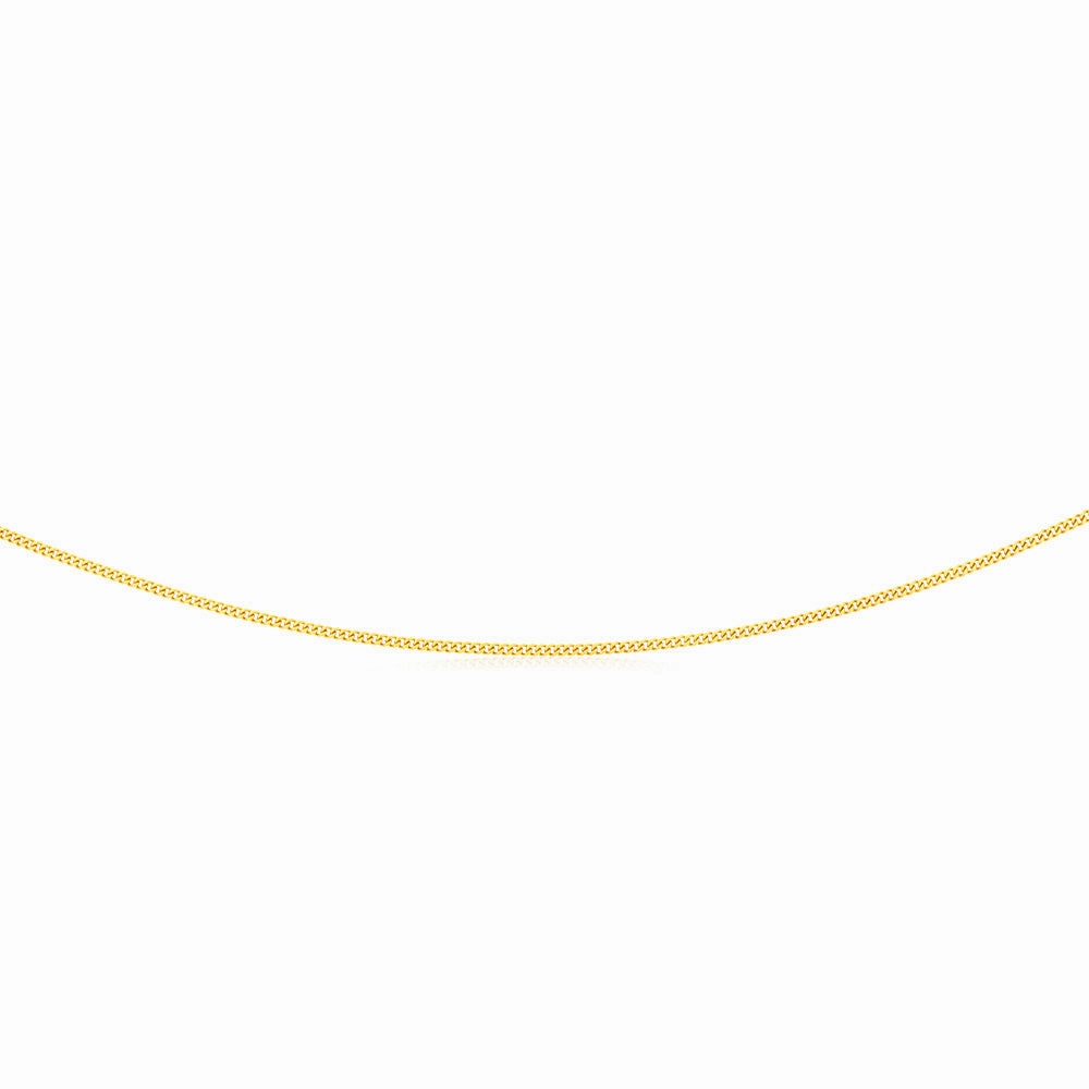 9ct Yellow Gold Silver Filled 45cm Curb Chain