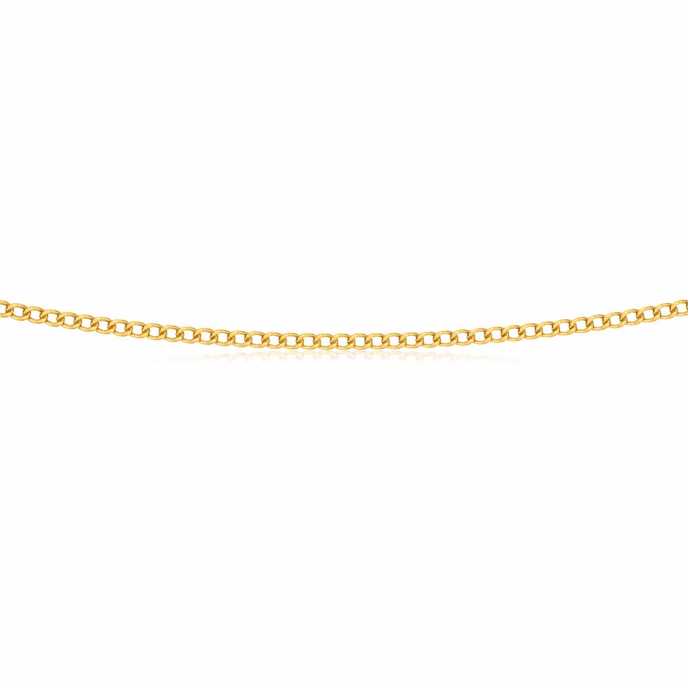 9ct Yellow Gold Silver Filled 45cm Curb Chain 70gauge